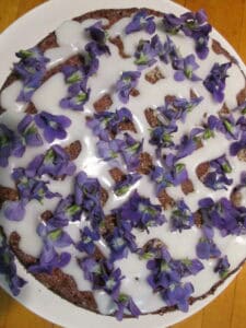 HOME: sleepy violets, sustainability school, and a blitztorte