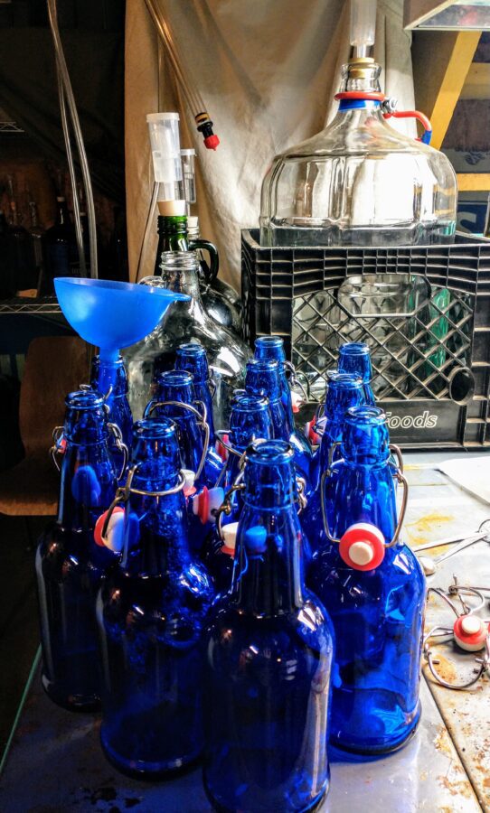 cobalt blue swing top bottles homebrew carboy