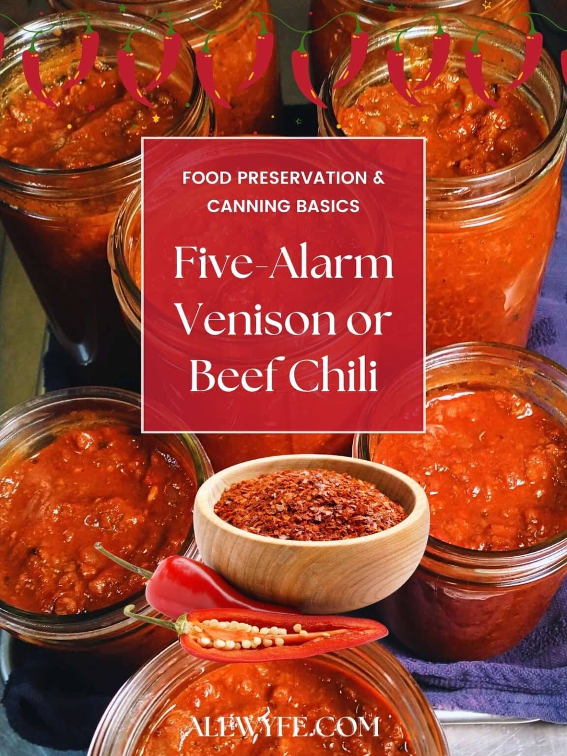 CANNING FiveAlarm Venison (or Beef) Chili ALEWYFE