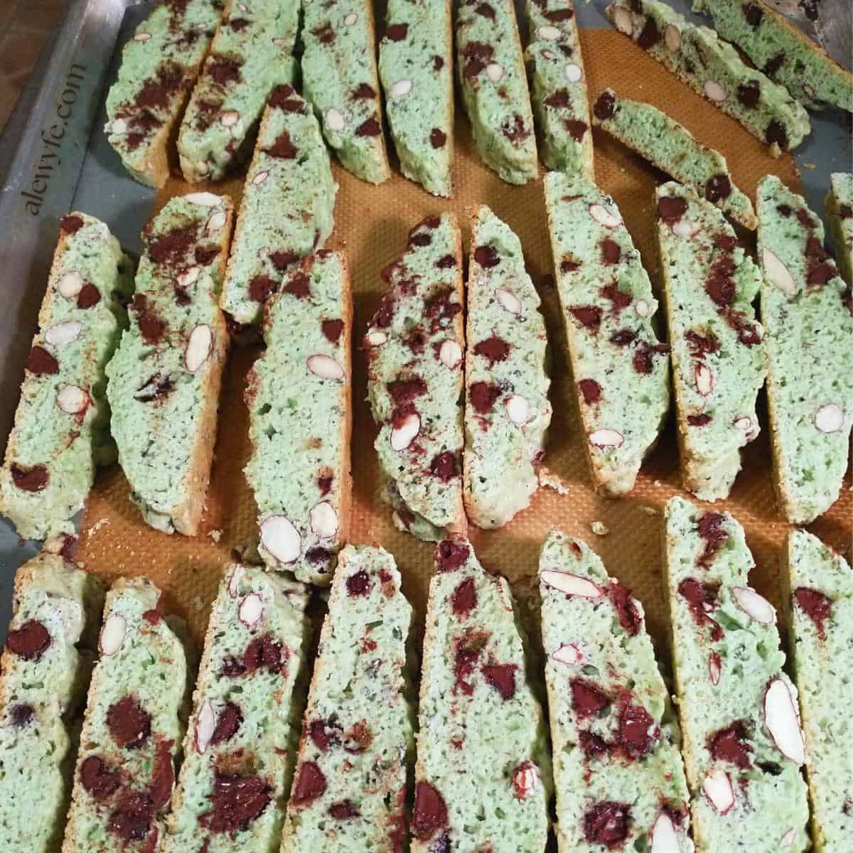 BAKE: Mint Chocolate Chip Biscotti